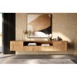 NIAGARA prémium akác fali TV-szekrény - 240cm bútor