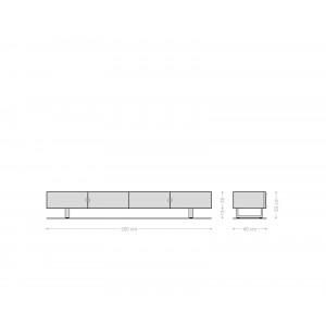 LOVECRAFT-II prémium tölgy TV-szekrény - 200cm