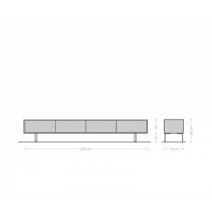 FEVON prémium tölgy TV-szekrény - 220cm