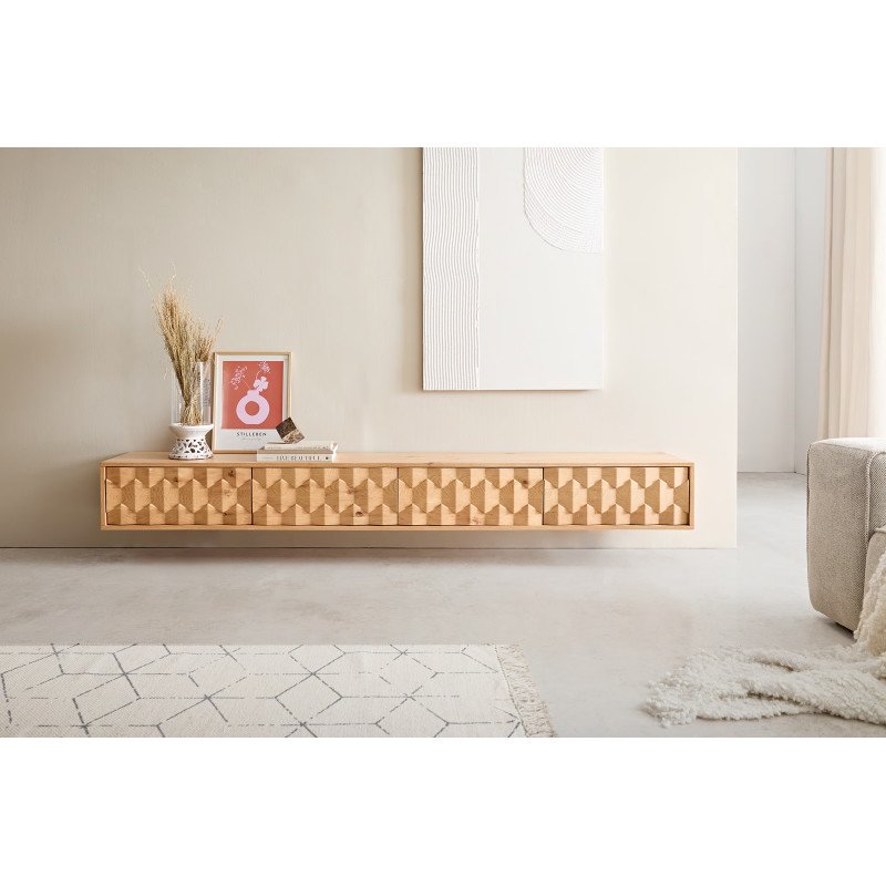 FEVON prémium tölgy fali TV-szekrény - 220cm