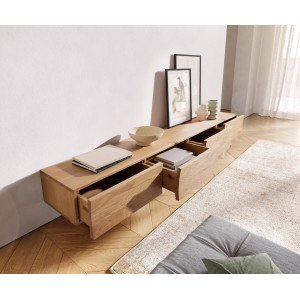 LINESSE prémium tölgy fali TV-szekrény - 220cm