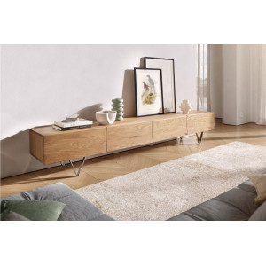 LINESSE prémium tölgy TV-szekrény - 220cm bútor