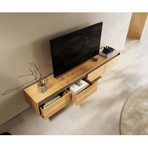 STONEBERM prémium tölgy fali TV-szekrény - 240cm