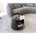 DABAS DARK prémium kerámia dohányzóasztal - 59cm