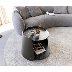 DABAS DARK prémium kerámia dohányzóasztal - 59cm