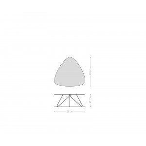 HOGAN prémium kerámia dohányzóasztal - barna - 88cm