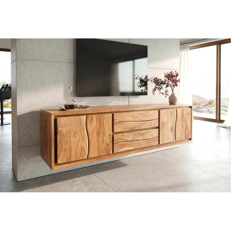 OLIVA prémium akác fali komód - 200cm