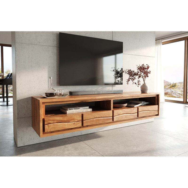 OLIVA prémium akác fali TV-szekrény - 190cm