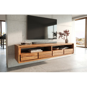 OLIVA prémium akác fali TV-szekrény - 190cm bútor