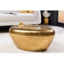 STONE modern fém dohányzóasztal - arany - 75cm