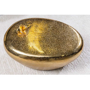 STONE modern fém dohányzóasztal - arany - 75cm