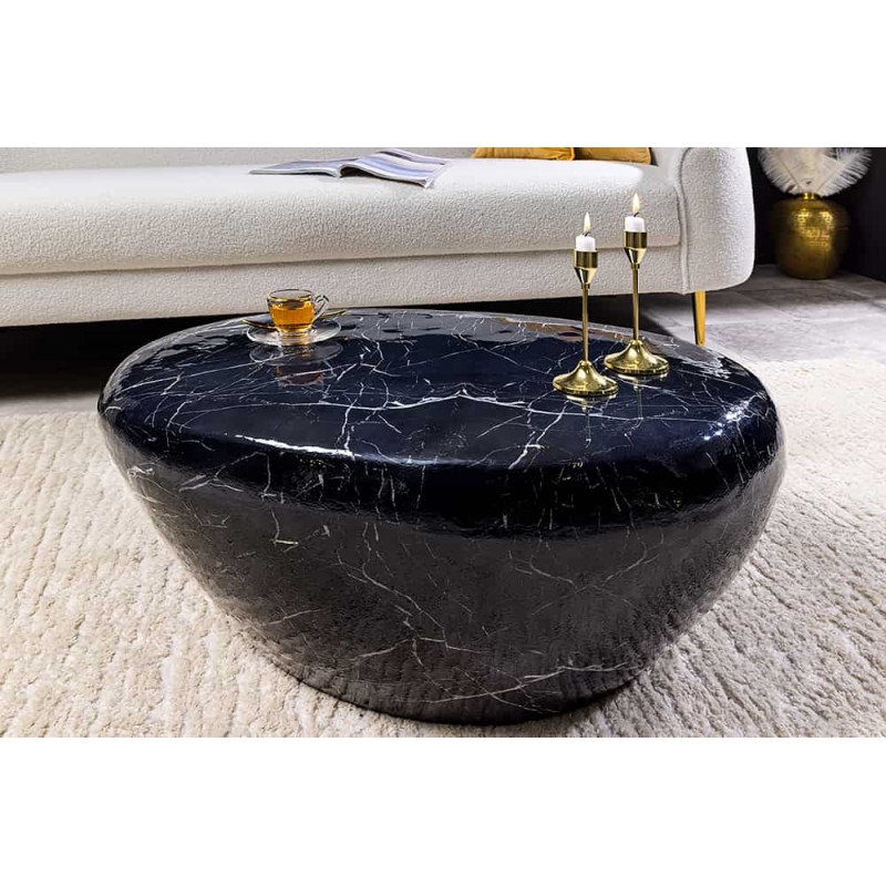 STONE MARBLE modern fém dohányzóasztal - 75cm