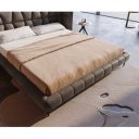 CAPULET prémium  ágykeret -180cm - szürke/taupe