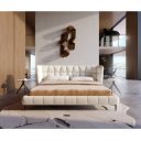 CAPULET prémium bouclé ágykeret -180cm - szürke/krém