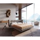 CAPULET prémium bouclé ágykeret -180cm - szürke/krém