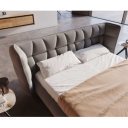 CAPULET prémium bouclé ágykeret -180cm - szürke/krém