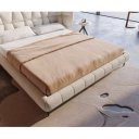 CAPULET prémium bouclé ágykeret -180cm - szürke/krém