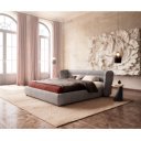 SIMENA prémium  ágykeret -180cm - szürke/taupe