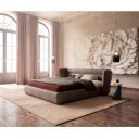 SIMENA prémium  ágykeret -180cm - szürke/taupe