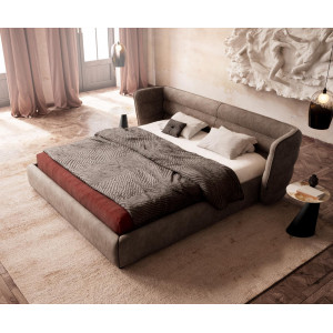 SIMENA prémium  ágykeret -180cm - szürke/taupe