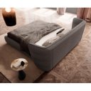 SIMENA prémium bouclé ágykeret -180cm - szürke