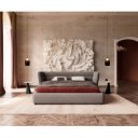 SIMENA prémium bouclé ágykeret -180cm - szürke