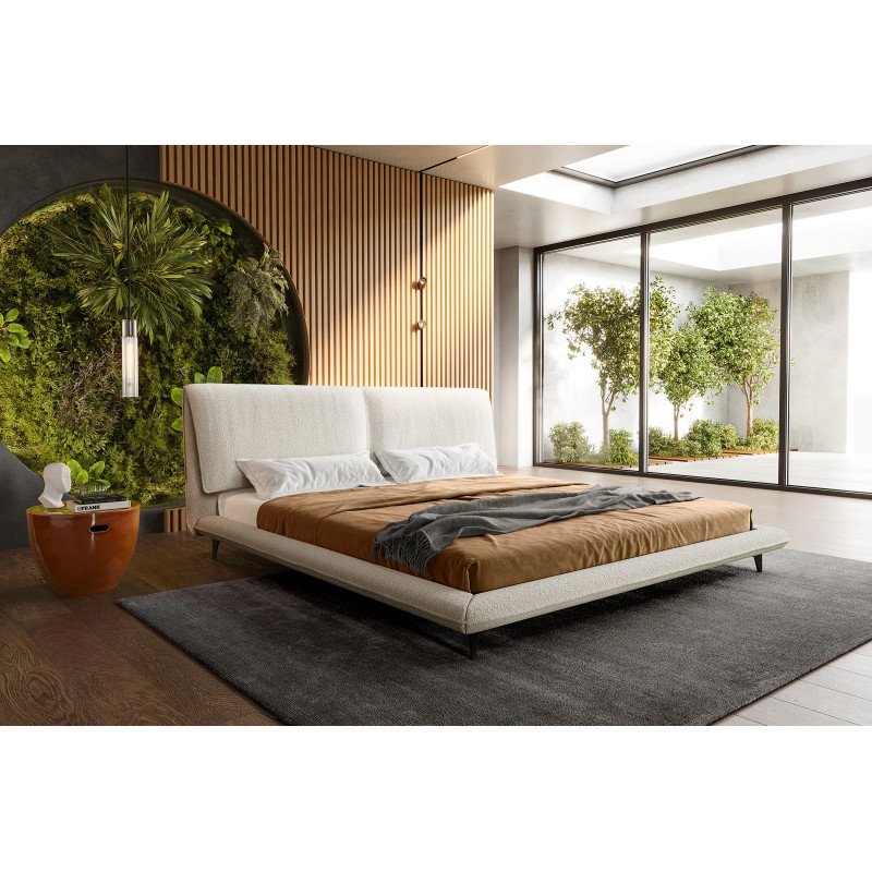 LUCIANO prémium bouclé ágykeret -180cm - krém