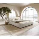 SHONA prémium bouclé ágykeret -180cm - szürke/krém/barna