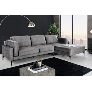 MANHATTAN design bársony kanapé - szürke