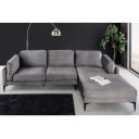 MANHATTAN design bársony kanapé - szürke