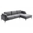 MANHATTAN design bársony kanapé - szürke