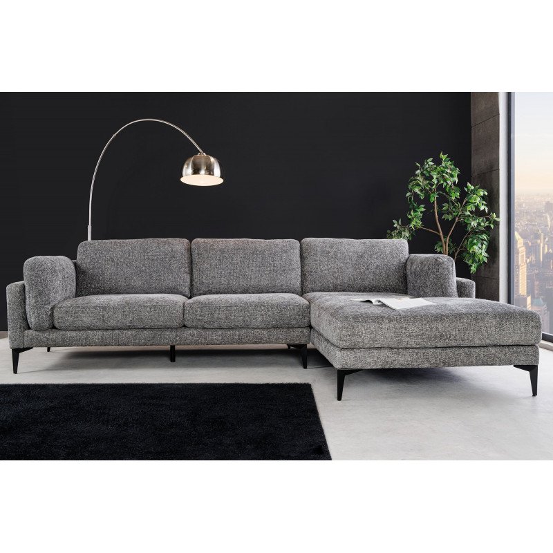 MANHATTAN design kanapé - szürke zsenília