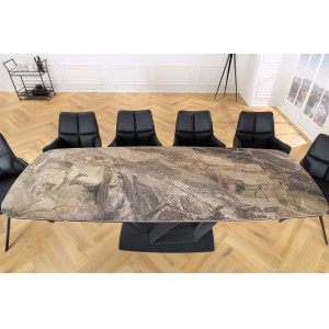 PAPILLON exkluzív bővíthető kerámia étkezőasztal - taupe - 180-220-260cm