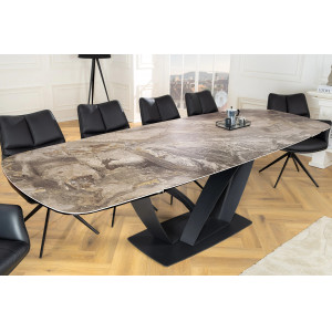 PAPILLON exkluzív bővíthető kerámia étkezőasztal - taupe - 180-220-260cm