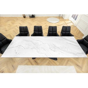 INFINITY design kerámia bővíthető étkezőasztal - 180-220-260cm - fehér
