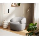 BONILLA design bouclé fotel - fehér/szürke