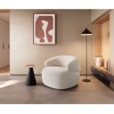 BONILLA design bouclé fotel - fehér/szürke