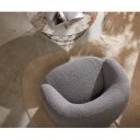 BONILLA design bouclé fotel - fehér/szürke