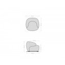 BONILLA design bouclé fotel - fehér/szürke