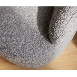 BONILLA design bouclé fotel - fehér/szürke