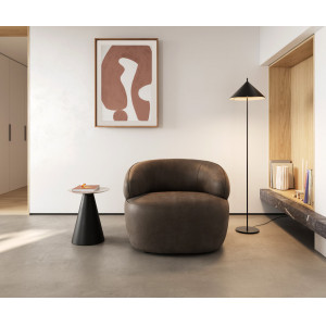 BONILLA design fotel - szürke / vintage barna