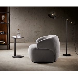 BONILLA design fotel - szürke / vintage barna
