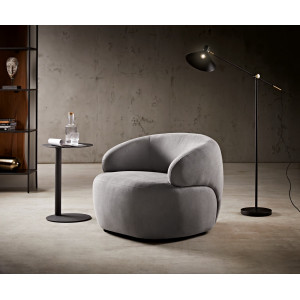 BONILLA design fotel - szürke / vintage barna