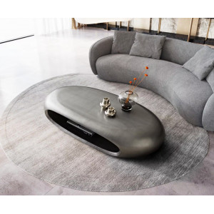 SINOR design dohányzóasztal - 140cm - ezüst