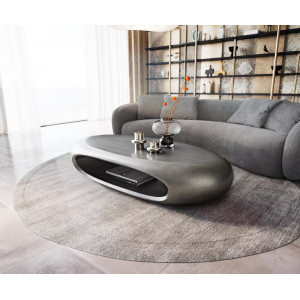 SINOR design dohányzóasztal - 140cm - ezüst