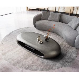 SINOR design dohányzóasztal - 140cm - ezüst