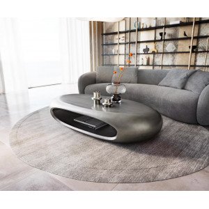 SINOR design dohányzóasztal - 140cm - ezüst