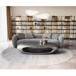 SINOR design dohányzóasztal - 140cm - ezüst