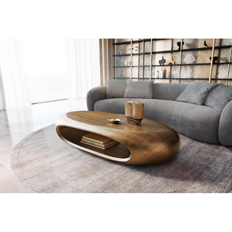 SINOR design dohányzóasztal - 140cm - bronz