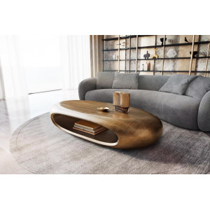 SINOR design dohányzóasztal - 140cm - bronz DELIFE